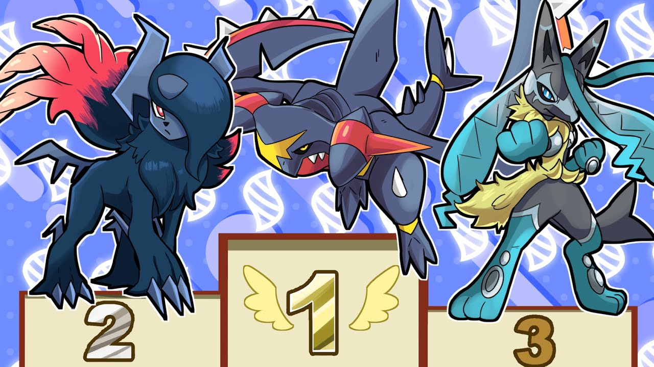 YouTube post by @Thunderblunder777 for Ekster. Caption reads: Ranking the NEW DLC Mega Pokemon Competitively in....