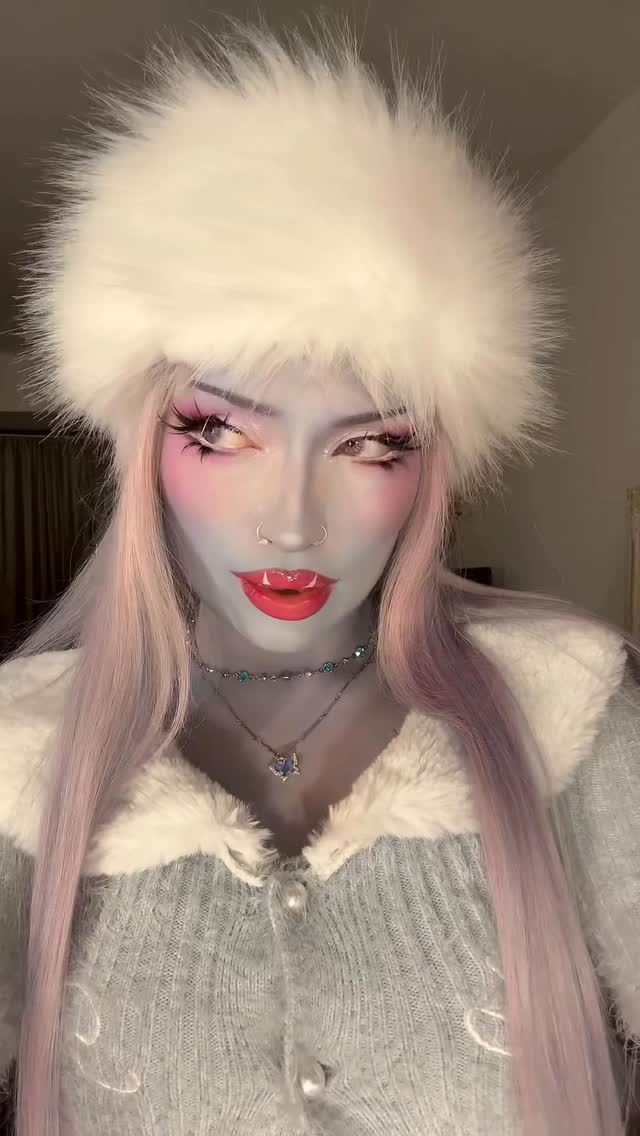 Instagram post by @naomijon for Monster High. Caption reads: Abbey is here ❄️ 

@monsterhigh 

#monsterhigh....