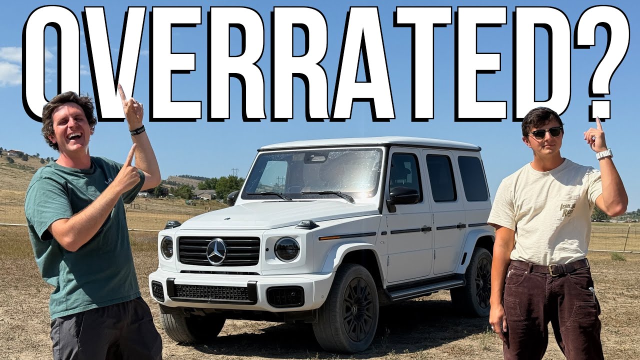 YouTube post by @TFLcar for SALEWA. Caption reads: Real Talk: Is the Mercedes-Benz G-Wagen Overpriced....