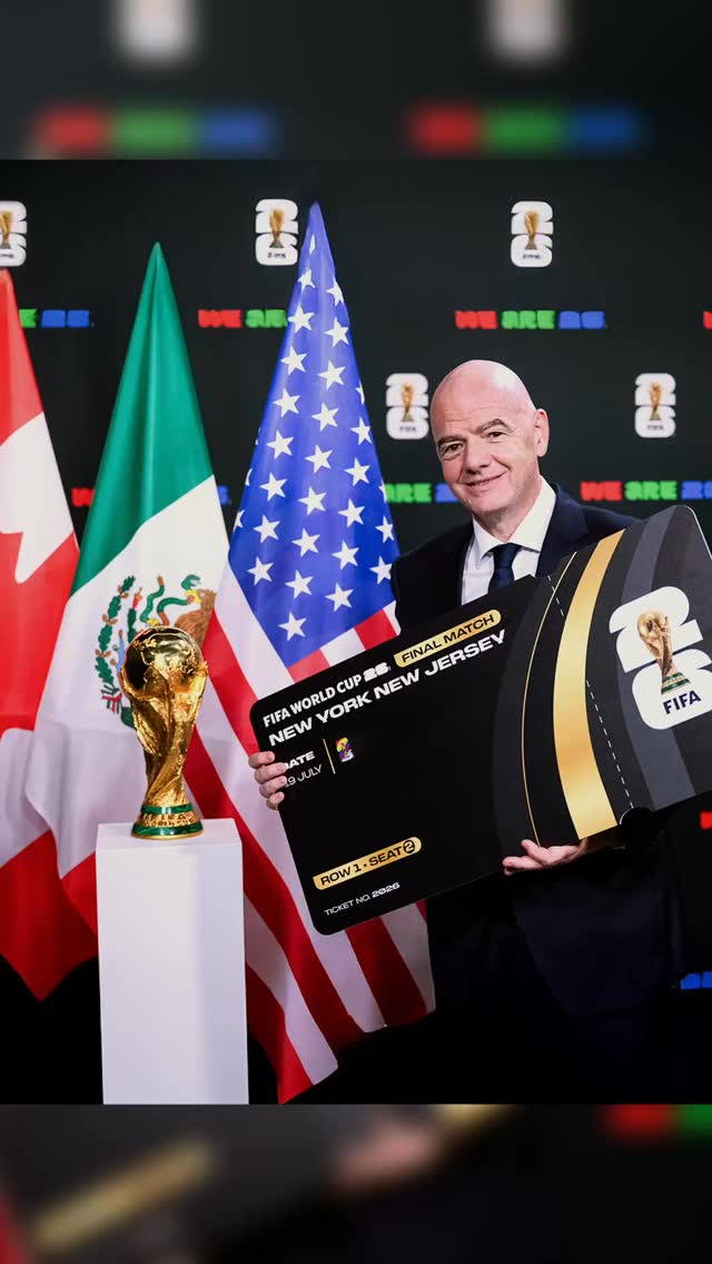 Instagram post by @gianni_infantino for FIFA. Caption reads: ⏰⌛ The wait is over - the time to be part of the....