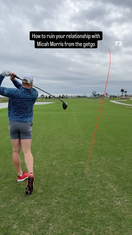 Instagram post by @martinborgmeier for Badbirdiegolf. Caption reads: First time I met my @badbirdiegolf team mate and I....