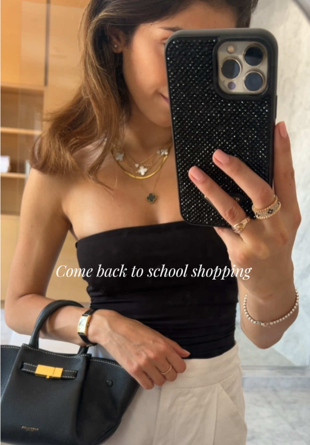 TikTok post by @siena.perez for MONDAY Haircare. Caption reads: Back to school shopping with @mondayhaircare💞 #ad....