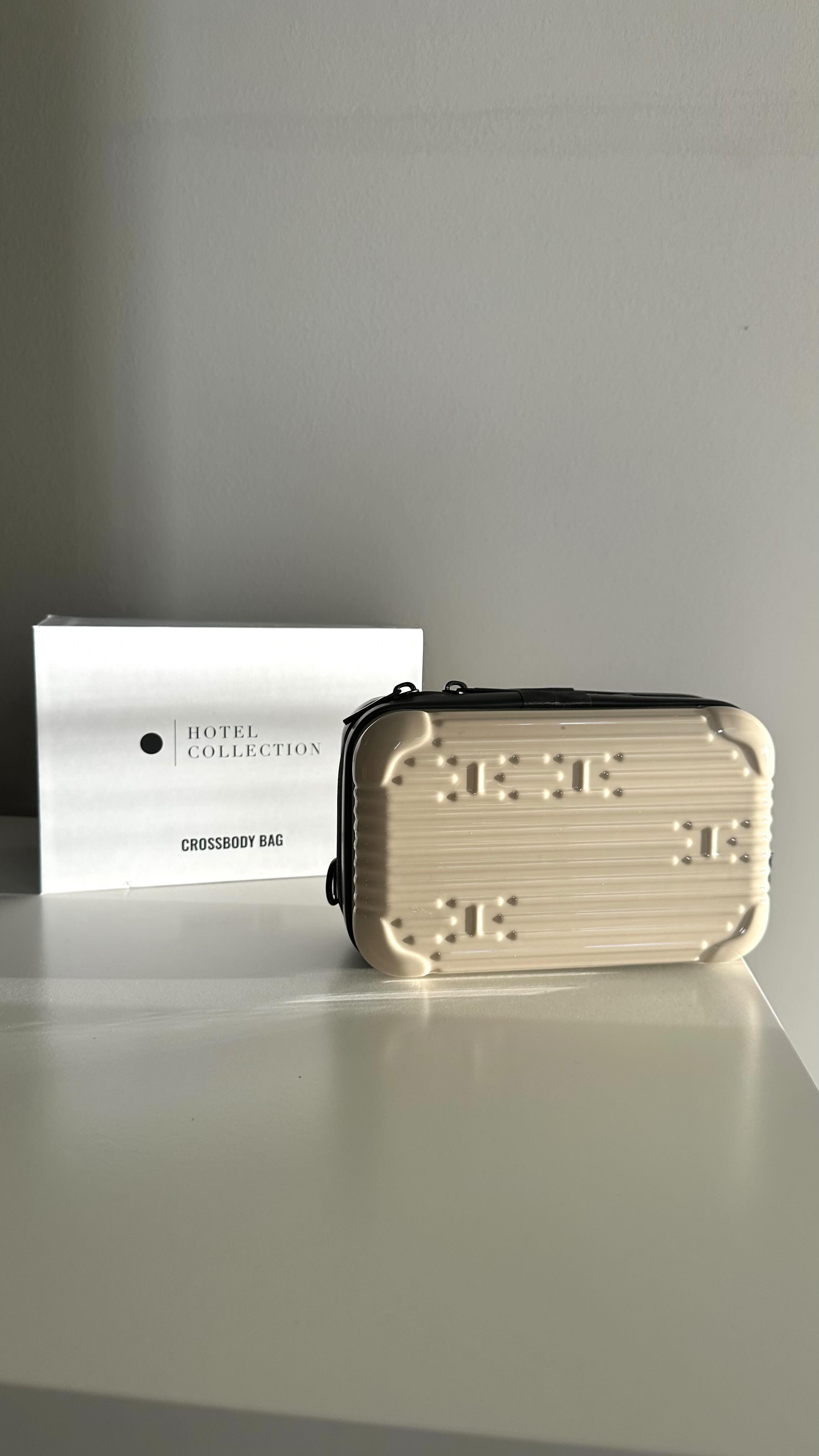 Instagram post by @stephie_andrea for Hotel Collection. Caption reads: @hotelcollection just launched their new CrossBody....