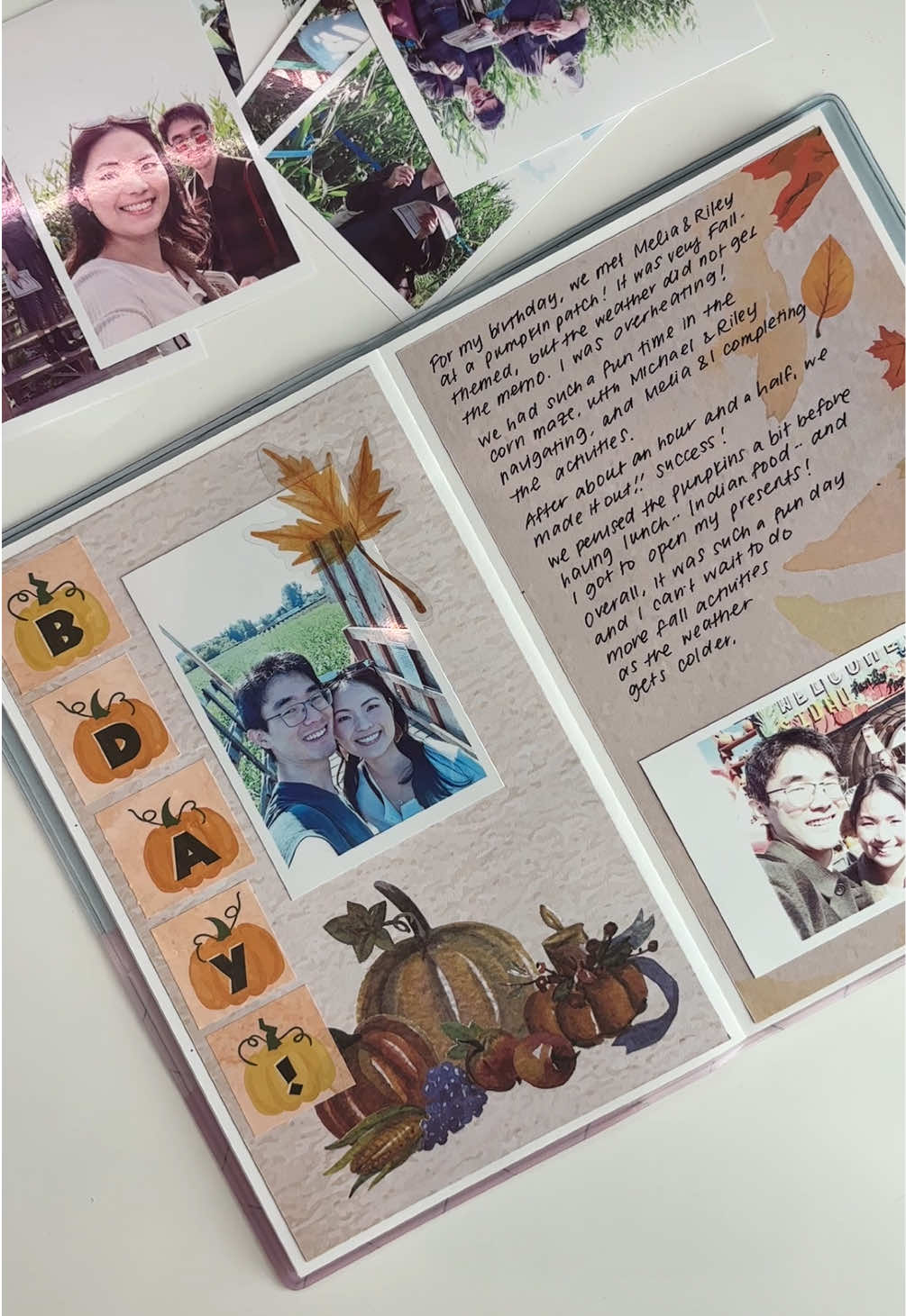 TikTok post by @chiiemmi for Grabie Art. Caption reads: journal with me 🎃 ft. the @grabieart Autumn....