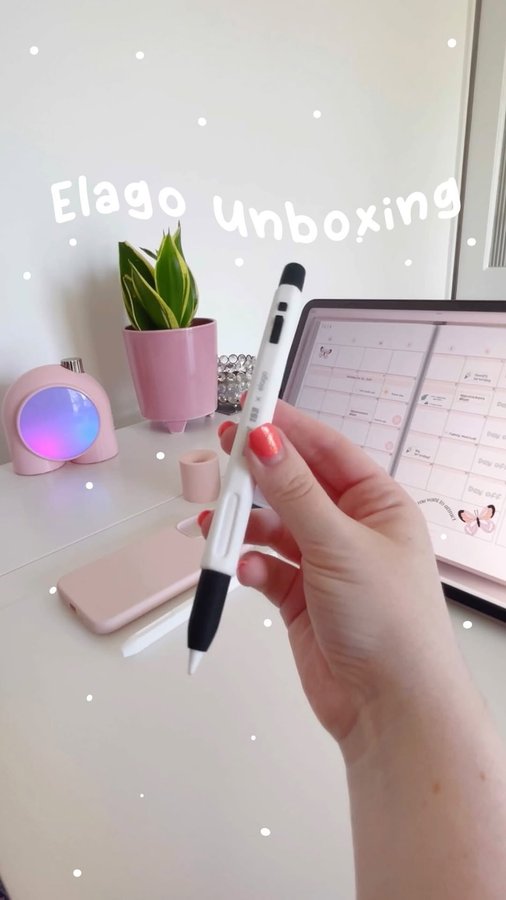 Instagram post by @squirrelstudioco for Elago. Caption reads: Unbox with me 📦✨🤩 @elago_official very kindly....