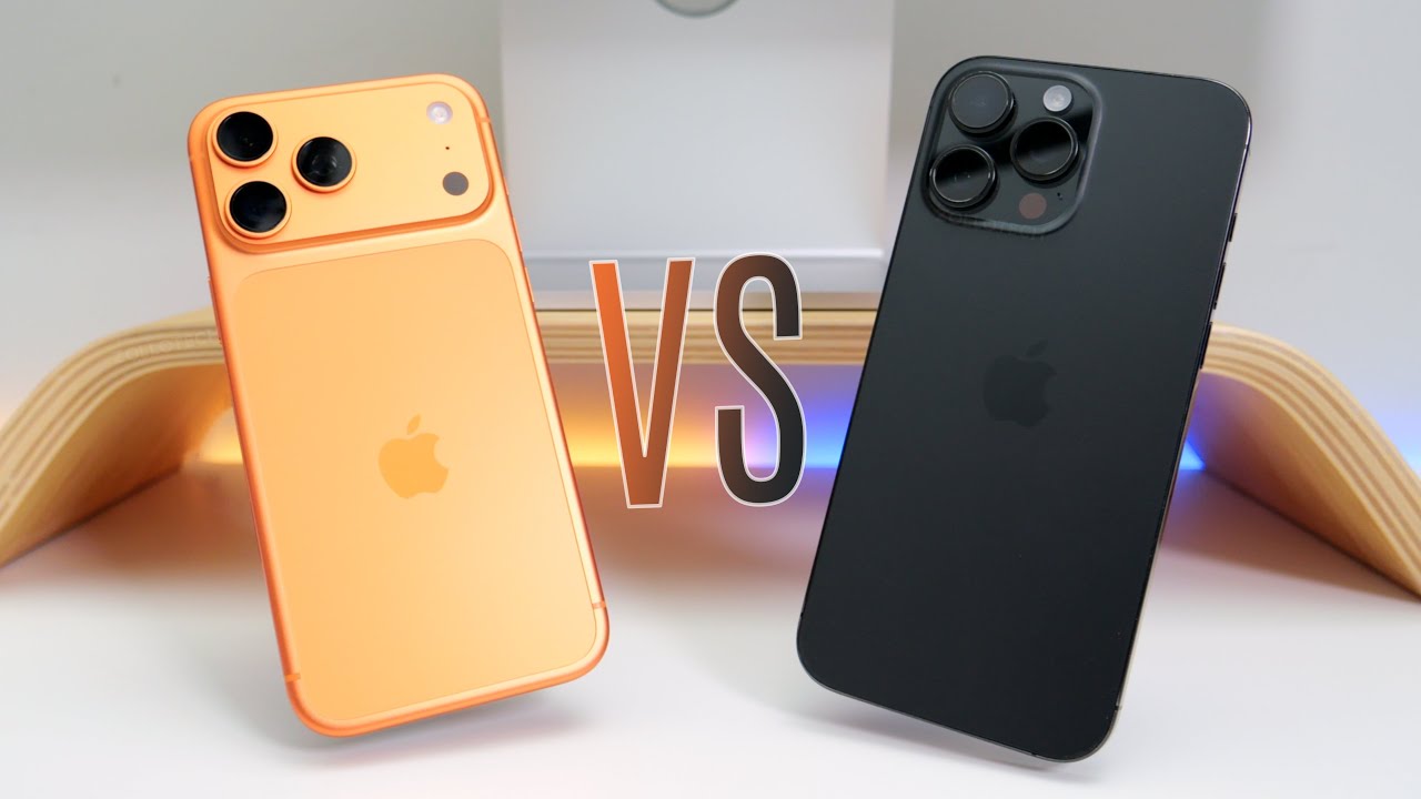 YouTube post by @zollotech for B&H Photo Video. Caption reads: iPhone 17 Pro Max vs iPhone 16 Pro Max - Which Is....