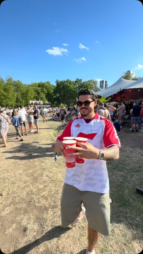 Instagram post by @m1tchtucker for Budweiser. Caption reads: [...] What more can you ask for, cheers....