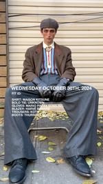 Instagram post by @thomastapy for 260 Sample Sale. Caption reads: //WEDNESDAY OCTOBER 30TH, 2024\\

FIT ID:

BLAZER:....