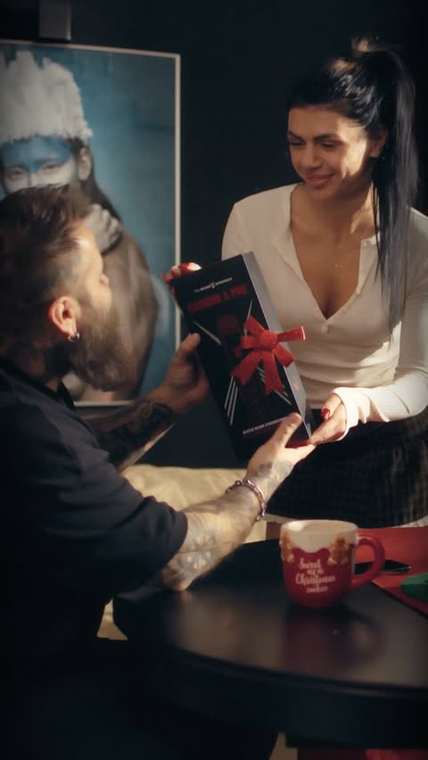 Instagram post by @pavel_ladziak for The Beard Struggle. Caption reads: 🎄 The perfect Holiday gift for a man with a....