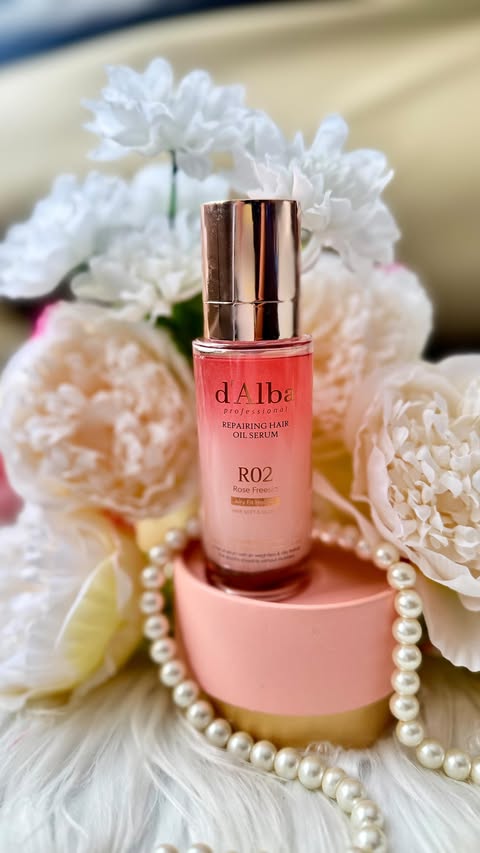 Instagram post by @maham4peace01 for d’Alba. Caption reads: 💕Fix Your Frizz with @dalba_piedmont Repairing....