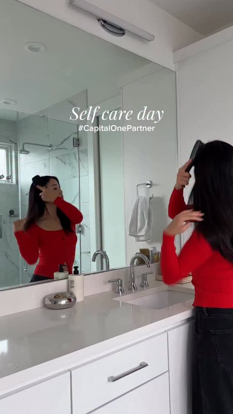 Instagram post by @arina.negishi for Capital One. Caption reads: [...] means keeping track of my money....