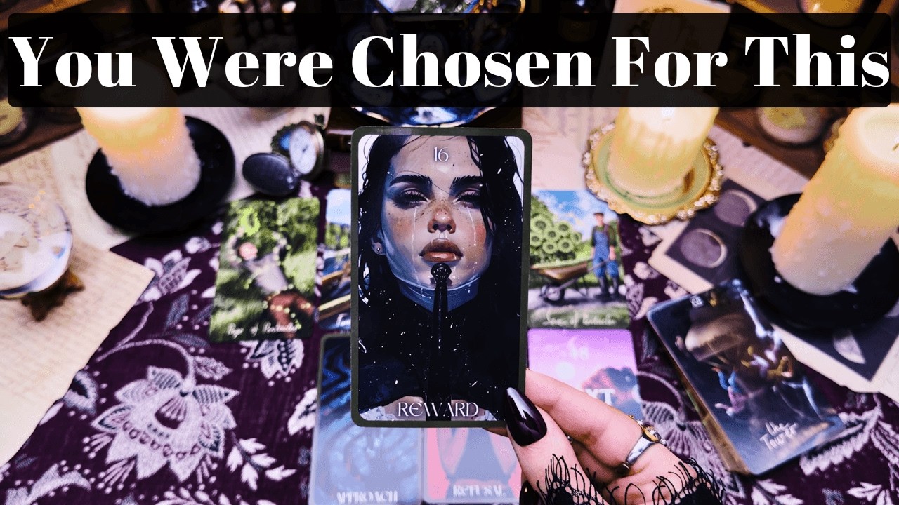 YouTube post by @RedFairyTarot for Udemy. Caption reads: YOU WERE CHOSEN FOR THIS.