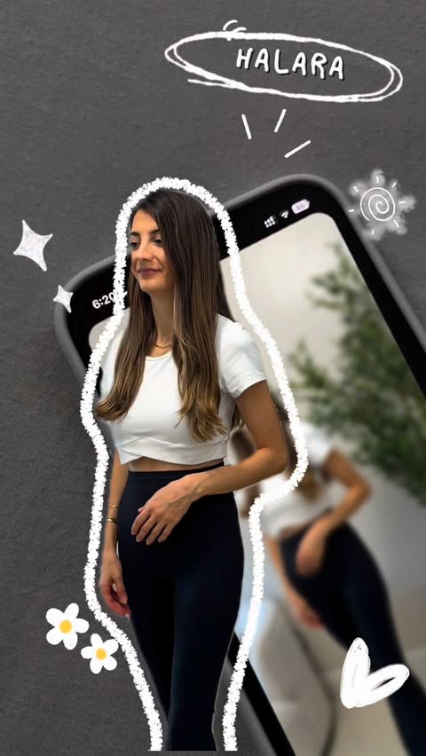 Instagram post by an influencer for Halara. Caption reads: [...] seriously flattering ✨ These Halara....