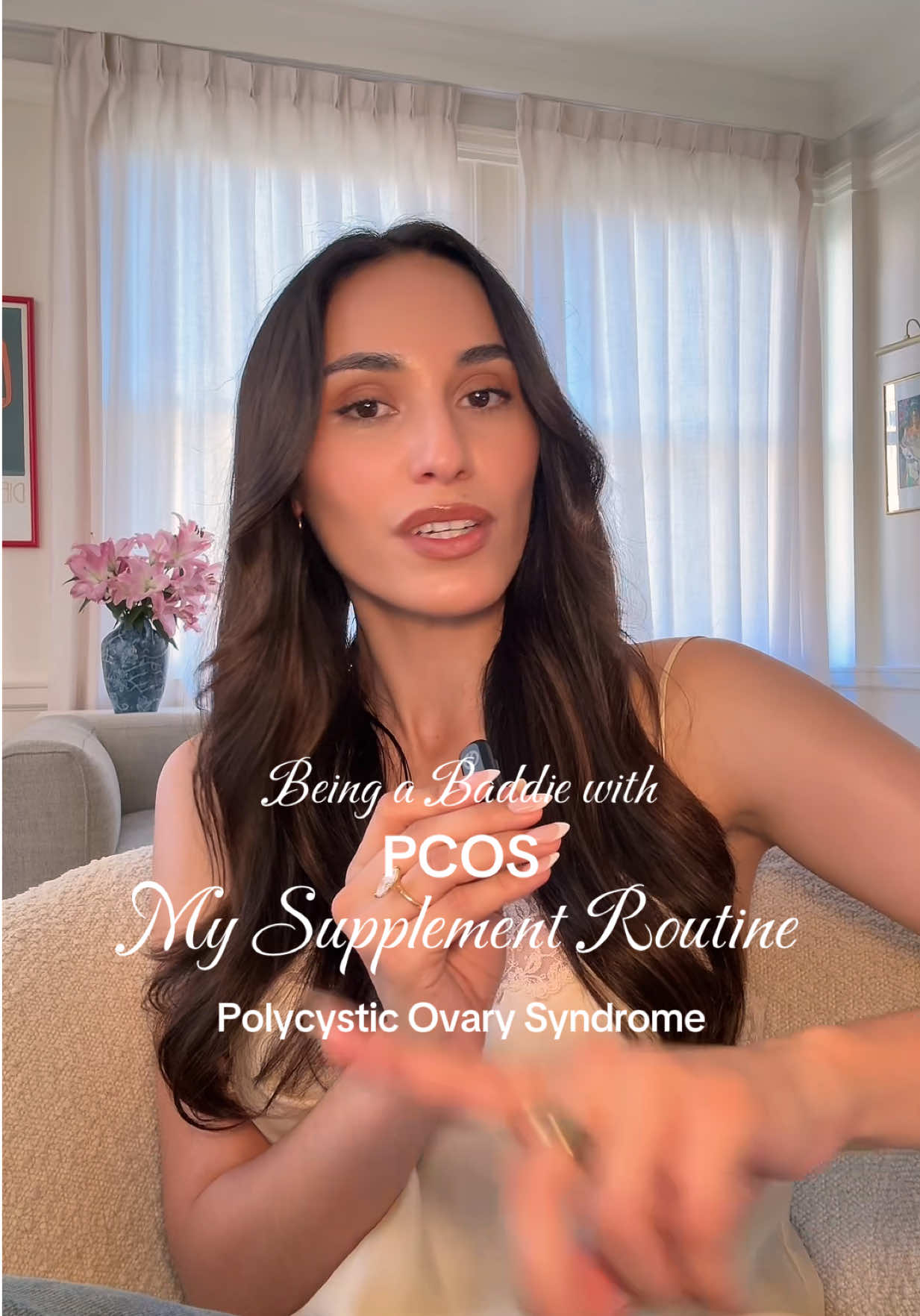 TikTok post by @mayacmaldonado for Arrae. Caption reads: [...] supplements I take every day, including....