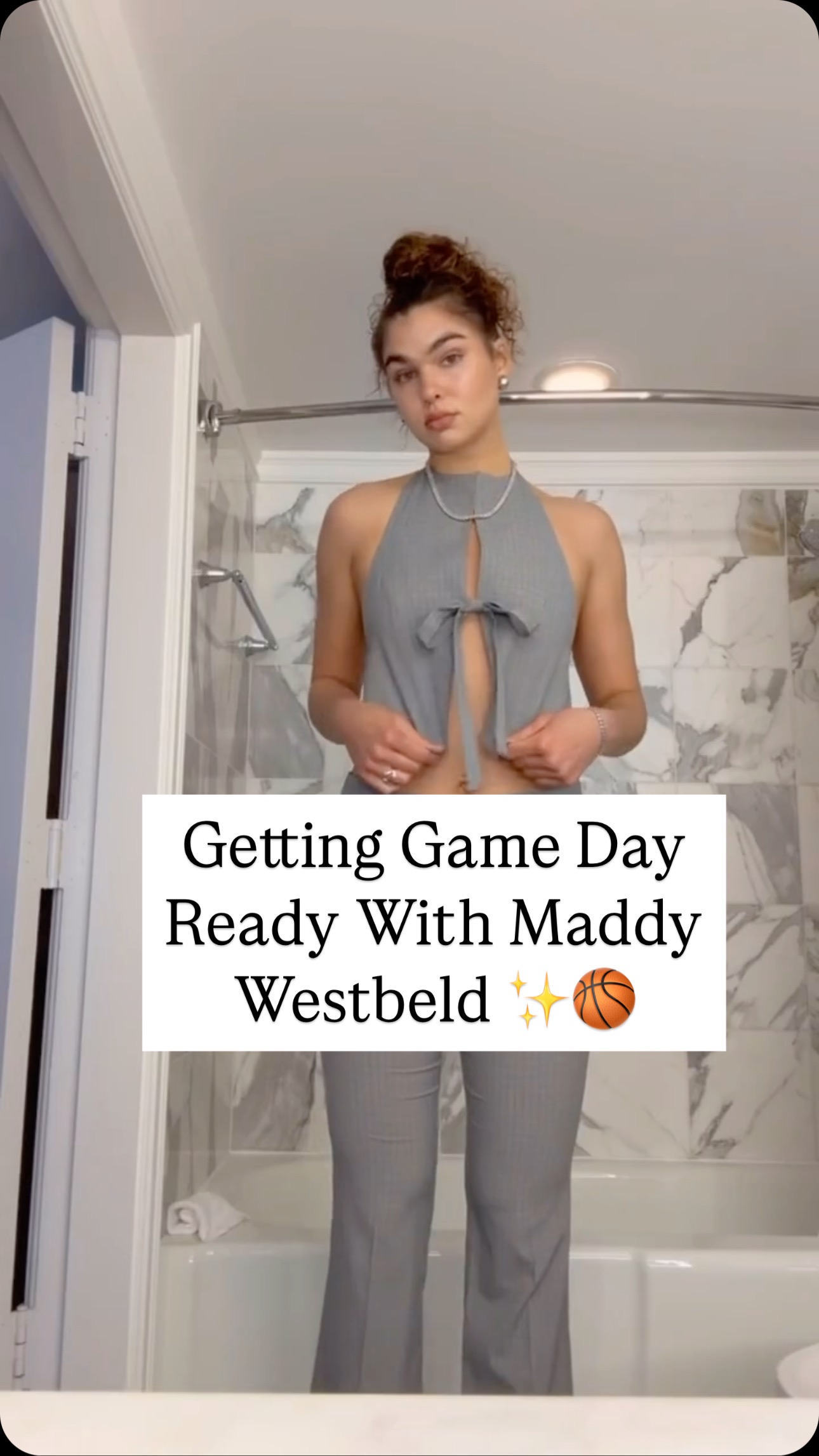 Instagram post by @maddy.westbeld for Women's Health. Caption reads: Join @chicagosky’s @maddy.westbeld for a WNBA....