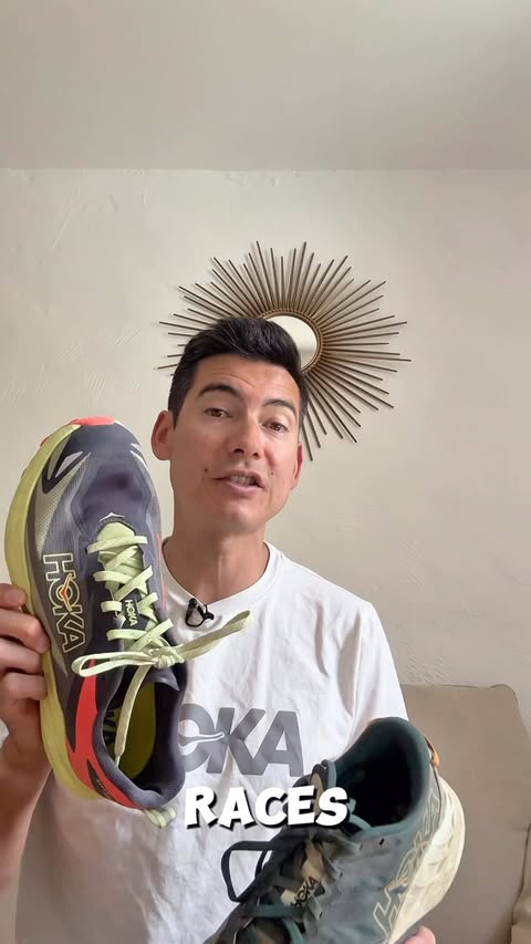 Instagram post by @sagecanaday for HOKA. Caption reads: Why choose the @hoka #Speedgoat7 over the #hoka....