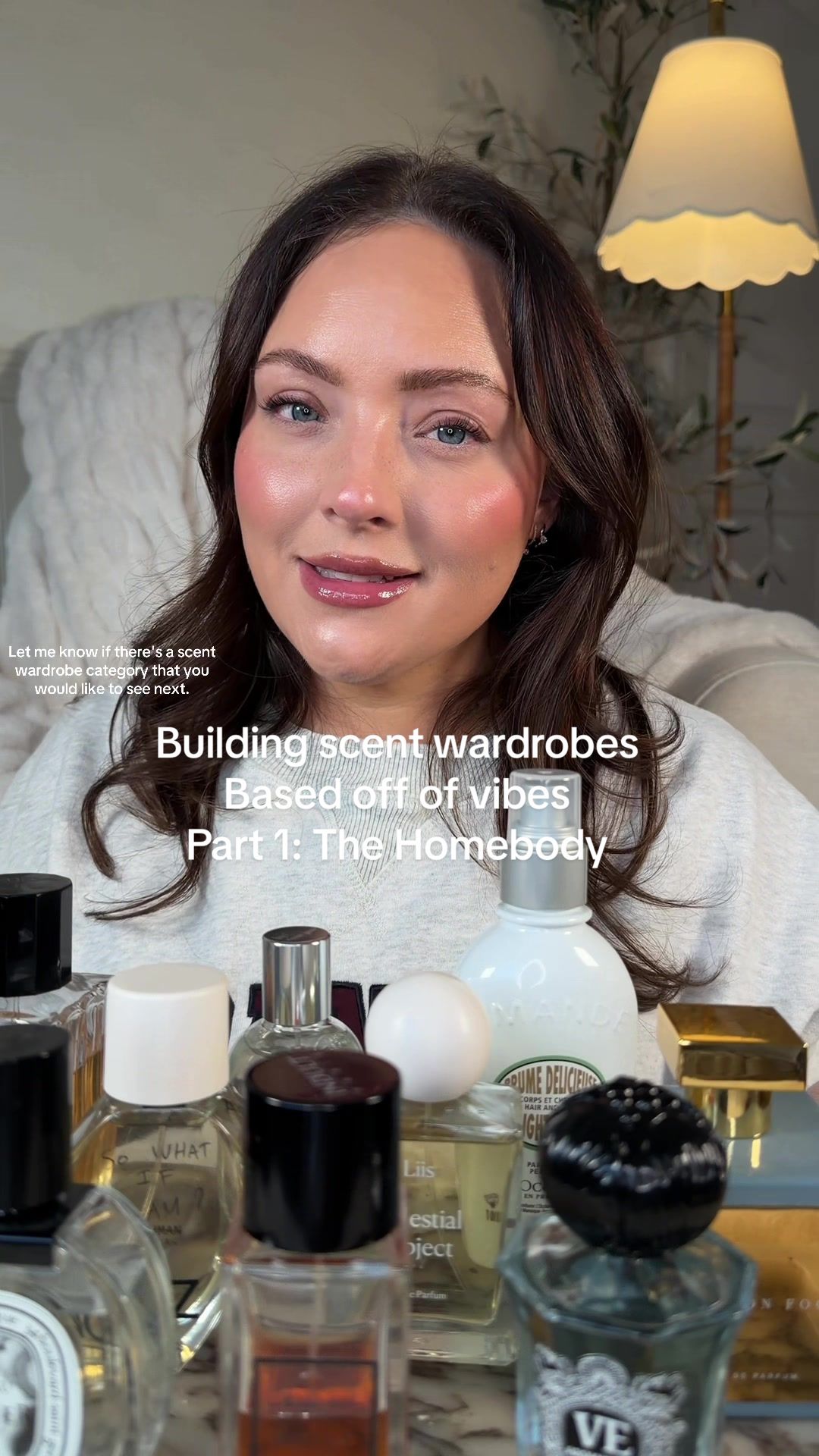 TikTok post by @hollirobi for Scentsplit. Caption reads: Starting a new series: building scent wardrobe....