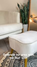 Instagram post by @acoolmomoftwo for Wish. Caption reads: [...] cozy rugs and chic decor pieces! From @wish....