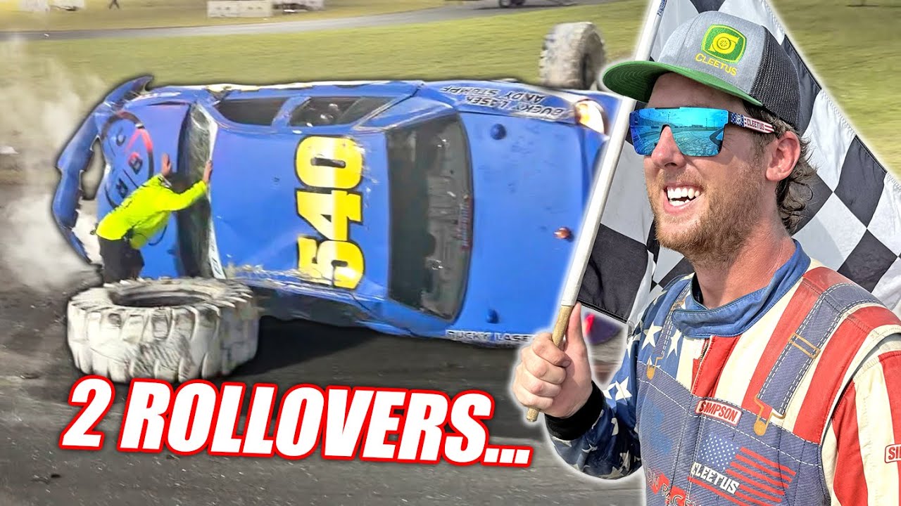 YouTube post by @CleetusM for SimpliSafe. Caption reads: I Won the Most DESTRUCTIVE Race We've Ever Had!.