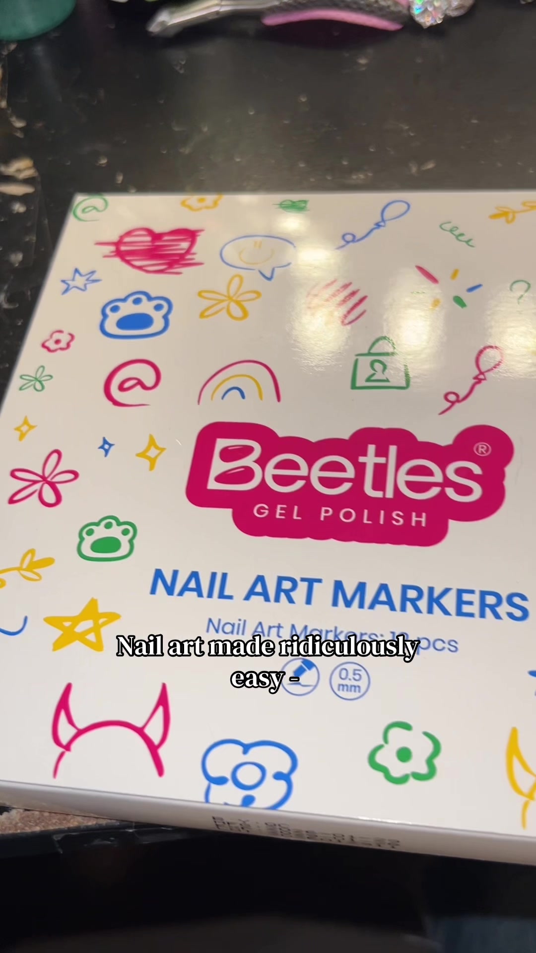 TikTok post by @missandryprincess for Beetles Nail Boutique. Caption reads: @BeetlesGelPolish @Beetles Nail Boutique THESE ART....