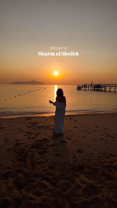 Instagram post by @roamingwithmaria for Four Seasons. Caption reads: Sharm El Sheikh: A Dream Winter Escape!🌞....