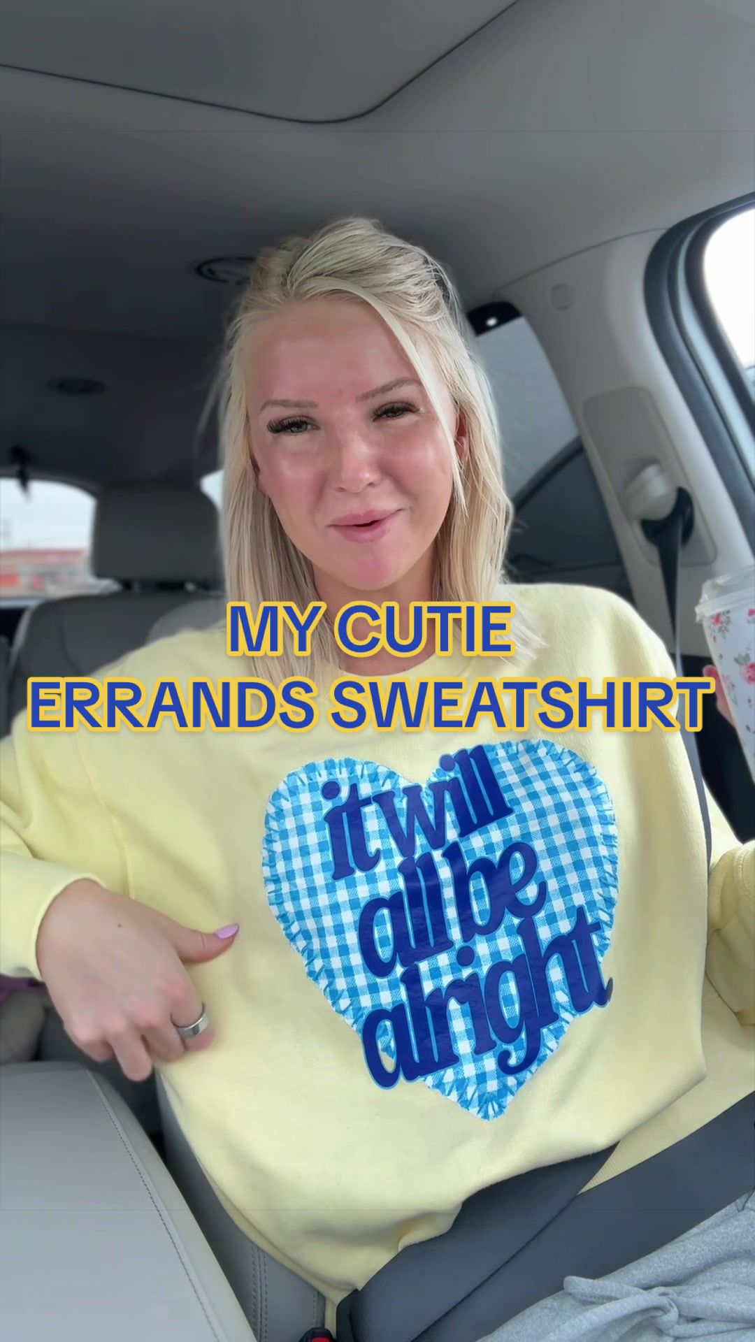 TikTok post by @mamatayshopping for United Monograms. Caption reads: My fave little sweatshirt from @United Monograms....