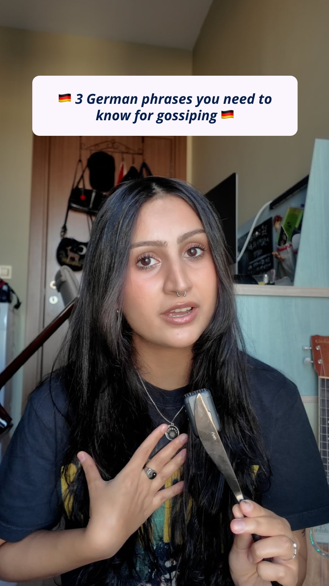 Instagram post by @eylulnim for Lingoda. Caption reads: Definitely some of the MOST useful phrases to get....