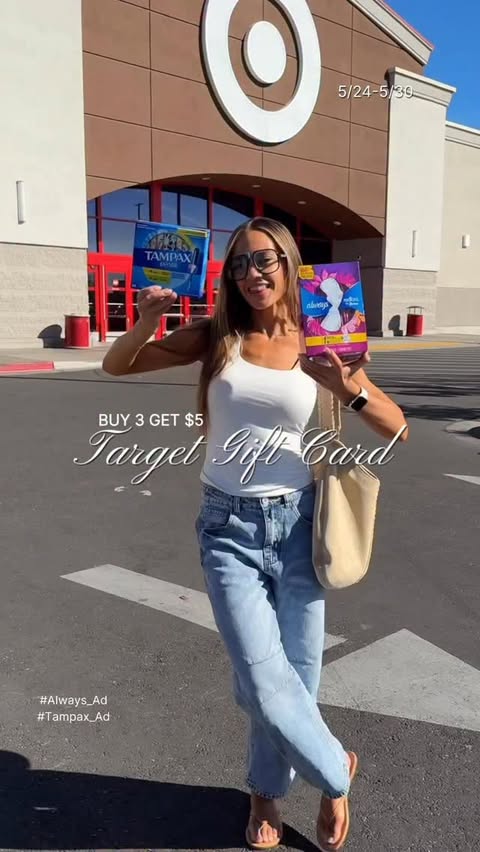 Instagram post by @best.of.target for Always. Caption reads: #Always_Ad #Tampax_Ad LADIES!! Time to stock up....
