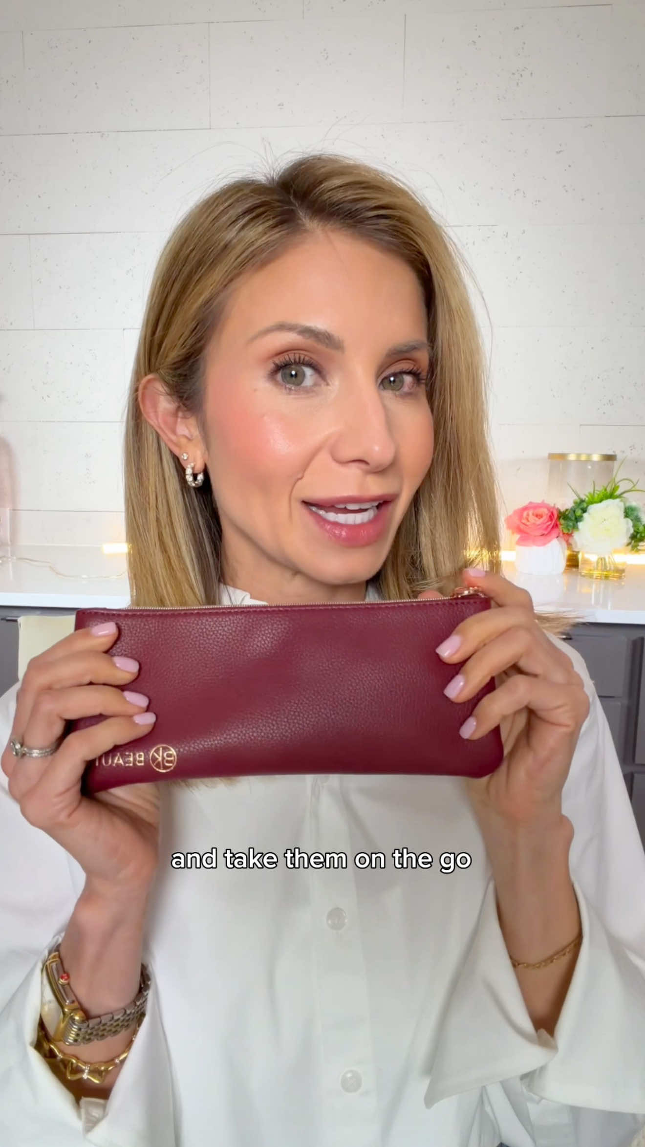 TikTok post by @lisajmakeup for BK Beauty. Caption reads: [...] I get my complexion with the @BK Beauty....