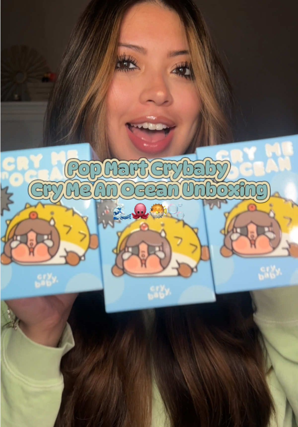 TikTok post by @ariannaa.i for POP MART US Localshop. Caption reads: [...] MART US LOCAL #popmartuslocalshop #crybaby....