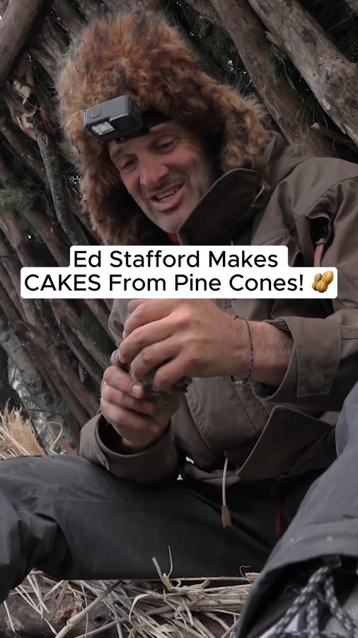 Instagram post by @ed_stafford for discoveryplus. Caption reads: Ed Stafford proves survival can be sweet by making....