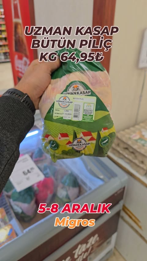 Instagram post by @indirimitakipedenadamheryerde for Migros. Caption reads: @migros_tr @migros @migrossanalmarket #reklam....