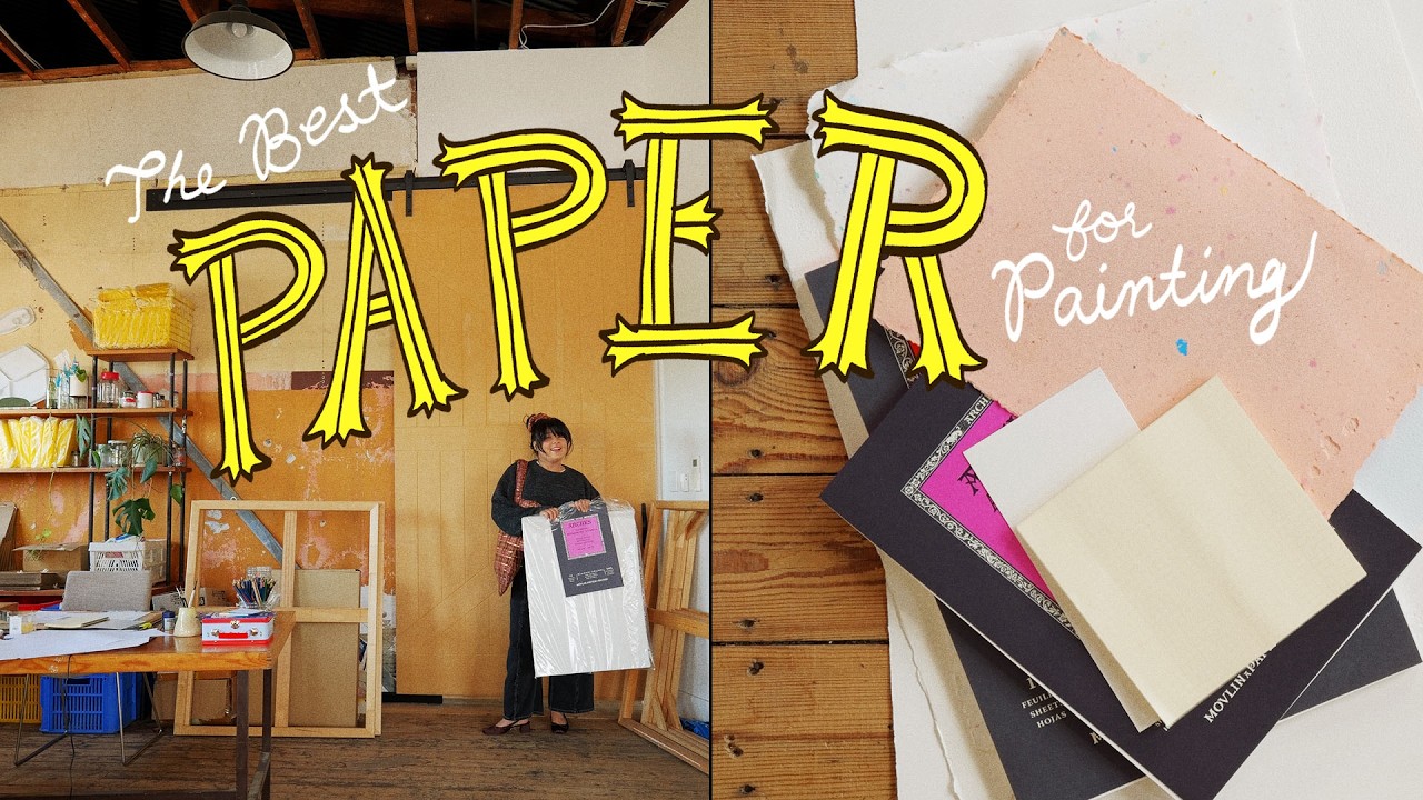 YouTube post by @furrylittlepeach for Musicbed. Caption reads: my favourite art paper (and what you should look....