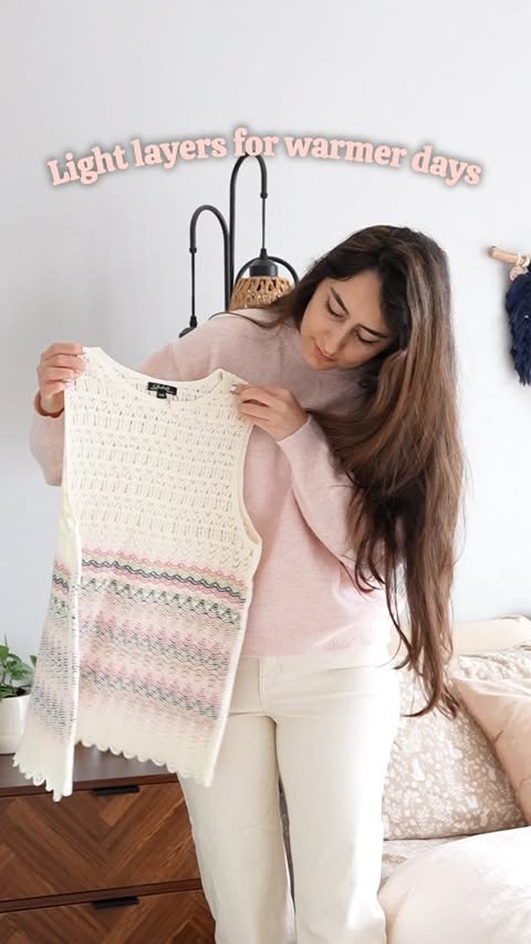 Instagram post by @minaeinifar for Charlie B Collection. Caption reads: [...] and so are light layers. 😇🌸....