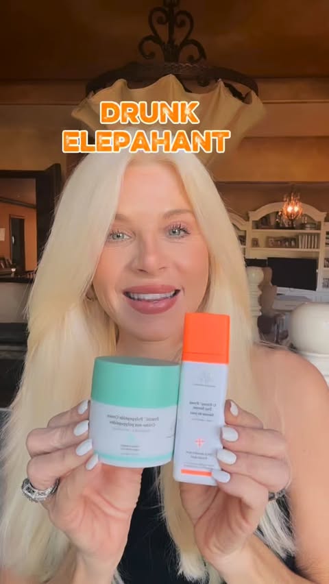 Instagram post by @allwomenglowup for Drunk Elephant. Caption reads: Drunk Elephant 
🐘🍷 🐘 🍹 🐘 🍸🐘 🍹 
Gifted by....