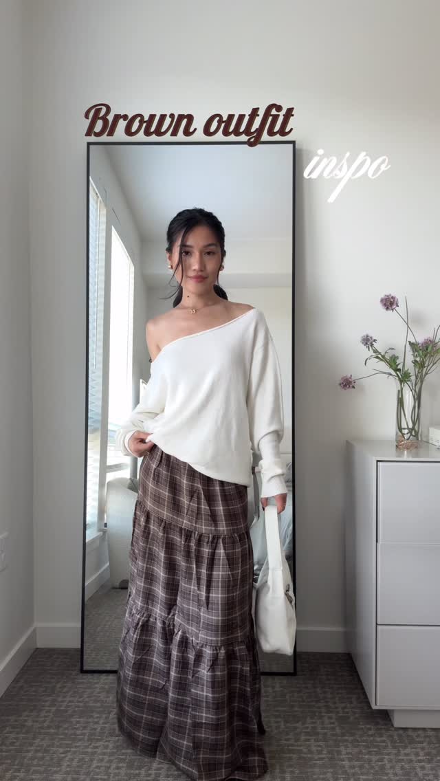 Instagram post by @tho_ph25 for Ardene. Caption reads: Brown outfit inspo ft @ardene. Which one is your....
