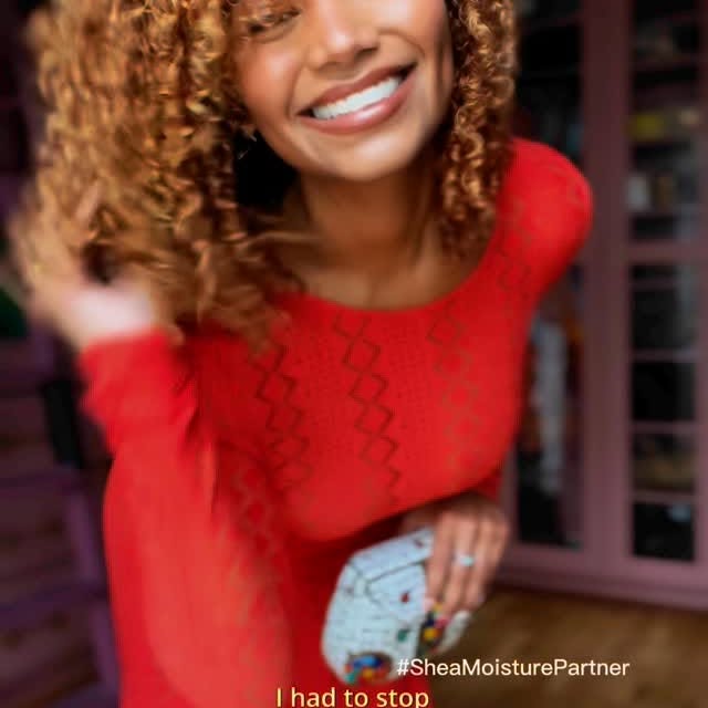 Instagram post by @ownbyfemme for Sheamoisture. Caption reads: Summer is hereeee 🥰 tis’ the season for....