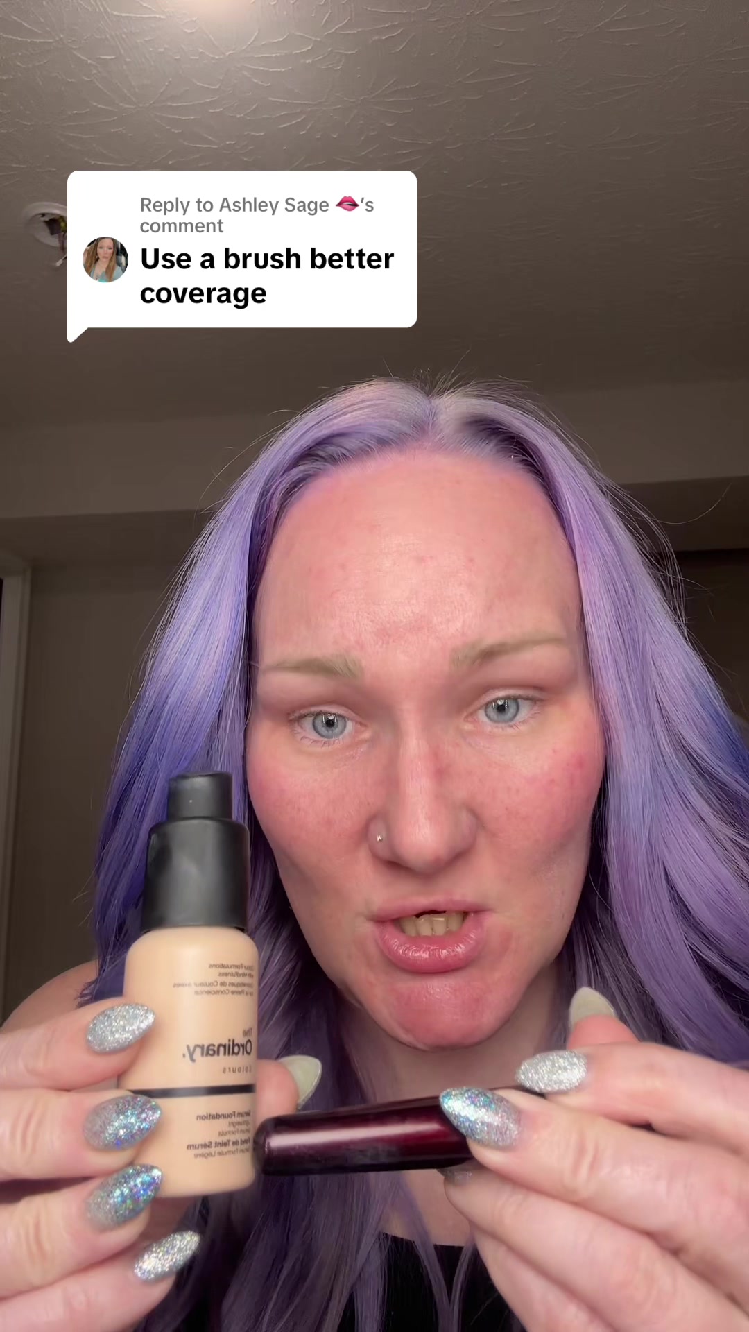 TikTok post by @xtinabeauty9 for DECIEM. Caption reads: [...] This stuff is soo good! @The Ordinary....