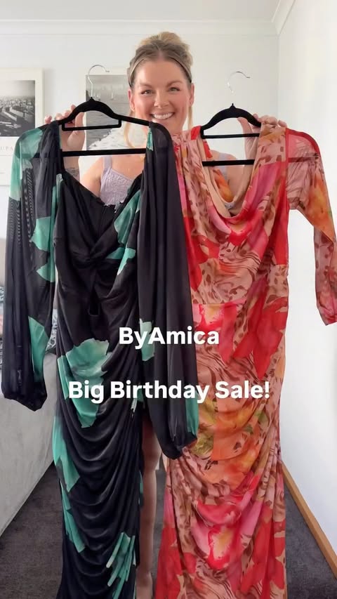 Instagram post by @champagnecurves for By Amica. Caption reads: 🚨 PSA!! 🚨 @byamica have a surprise for YOU to....