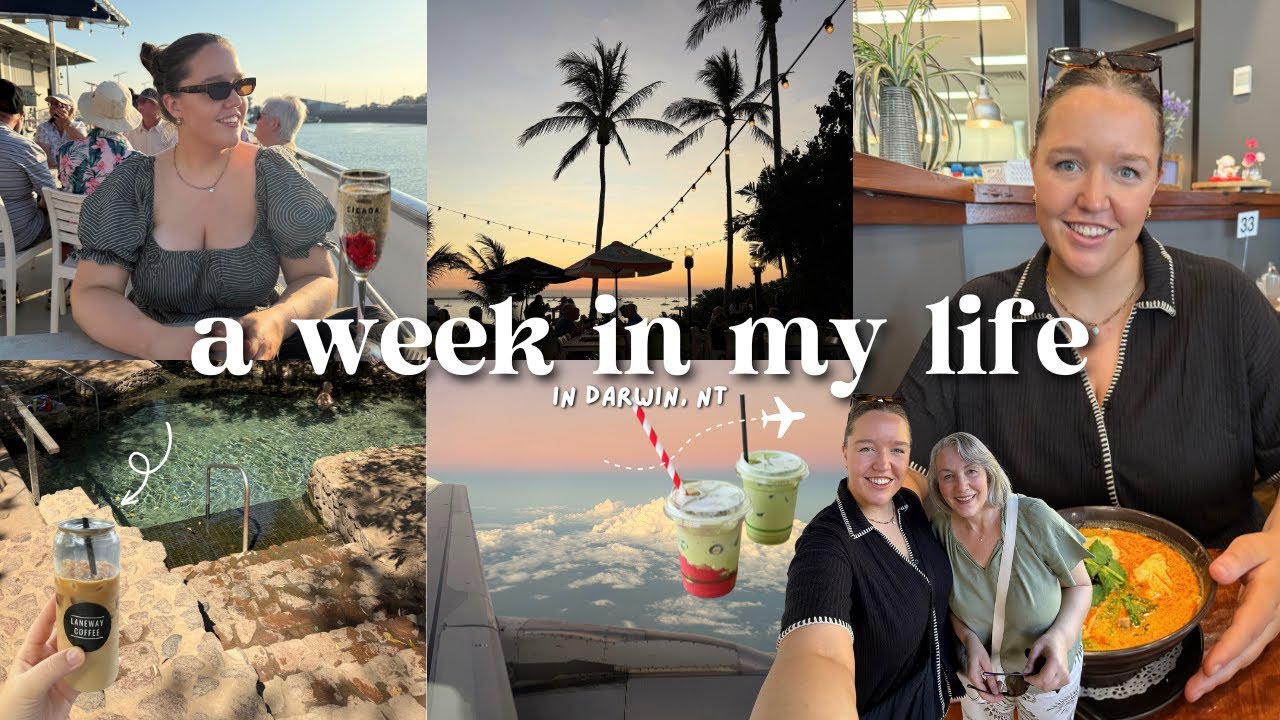 YouTube post by @smileycitrus for Naked Harvest Supplements. Caption reads: spend the week with me: in Darwin 🌴 girls trip,....