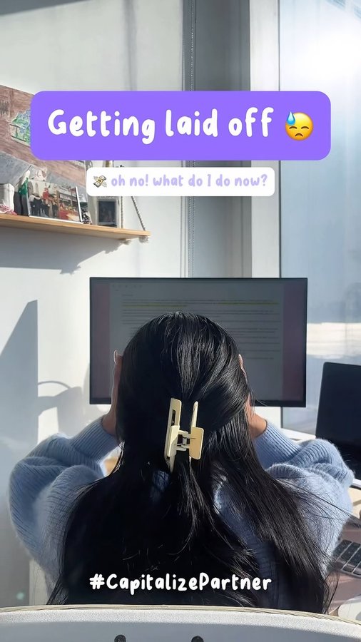 Instagram post by @overgenpoverty for Capitalize. Caption reads: 🚨 Laid off? DON’T forget about your 401(k)!....