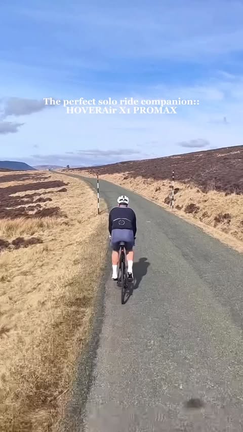 Instagram post by @thescottishcyclist for HOVERAir. Caption reads: [...] 🤌 Link in bio 🔗 Ad | Gifted product....