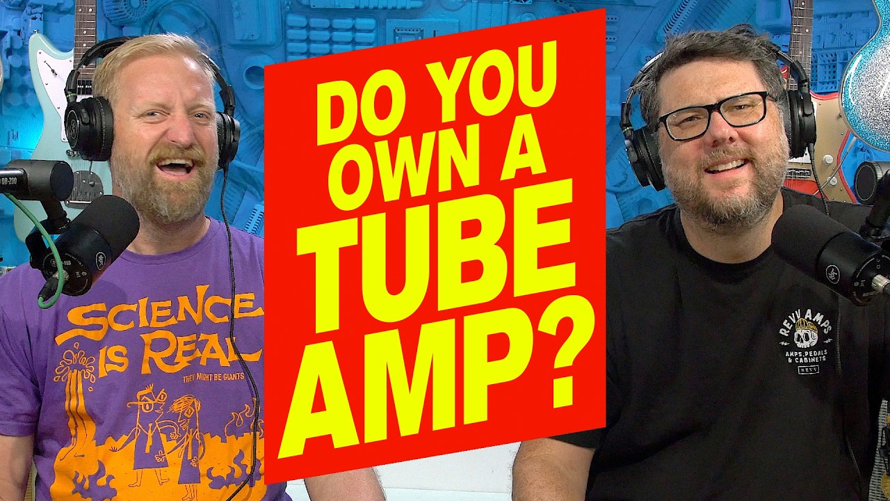 YouTube post by @60CycleHumcast for Stringjoy. Caption reads: DO YOU OWN A TUBE AMP?.
