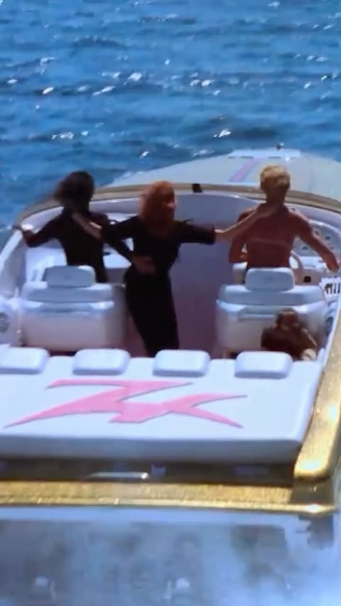 Instagram post by @lucyliu for Sony Pictures. Caption reads: When the getaway is just as iconic as the mission.....