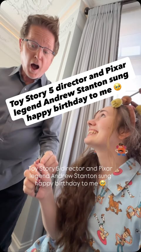 Instagram post by @elz.smart for Pixar. Caption reads: #ad event 🤠 Toy Story 5 director and Pixar legend....