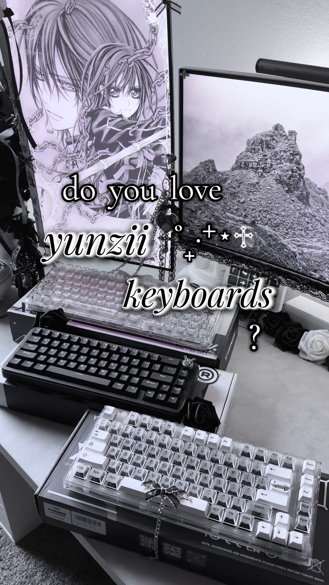 TikTok post by @__ellurv for YUNZII. Caption reads: [...] on top for your desk setup? check out....