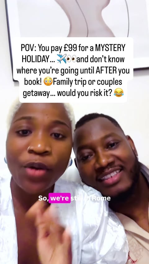 Instagram post by @joqueen_and_family for Wowcher. Caption reads: [...] you’re going?! 👀✈️😂 We tried the £99....