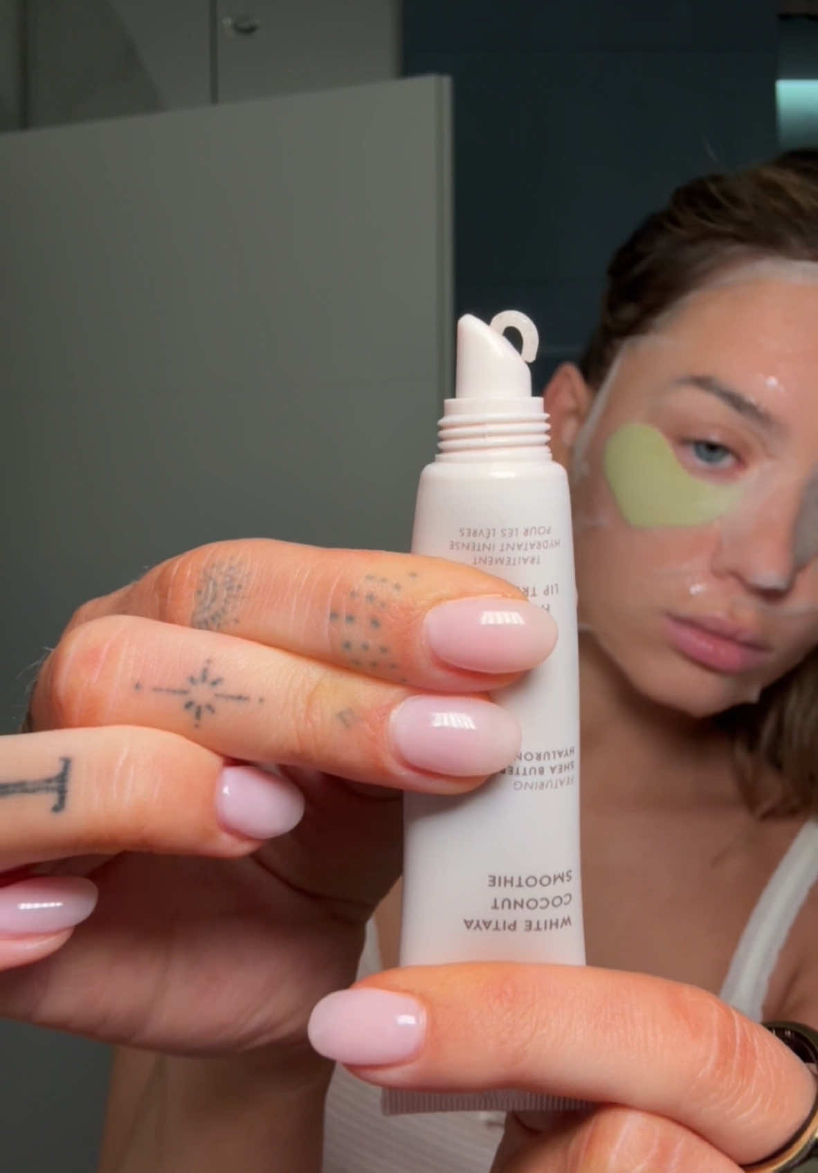 TikTok post by @laurentiby for eswbeauty. Caption reads: Get ready with me to take my dull and dry skin to....