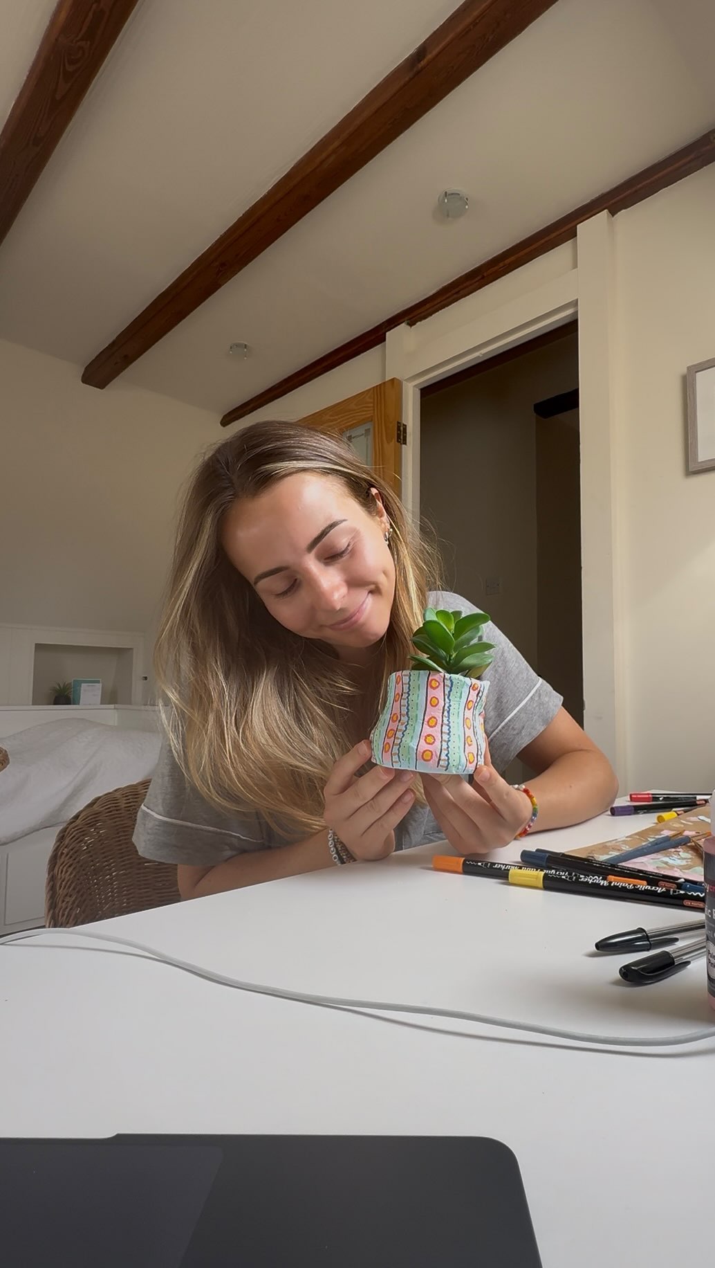 Instagram post by @_jemma_bella for Hobbycraft. Caption reads: This is your opportunity to rate my clay planters....