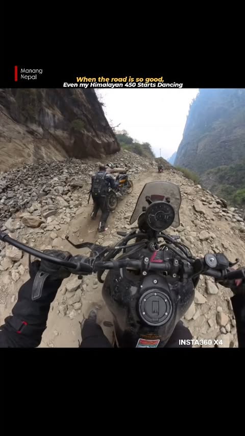 Instagram post by @himalayantales for Insta360. Caption reads: My Himalayan 450 can Dance 🙌❤️
@insta360....